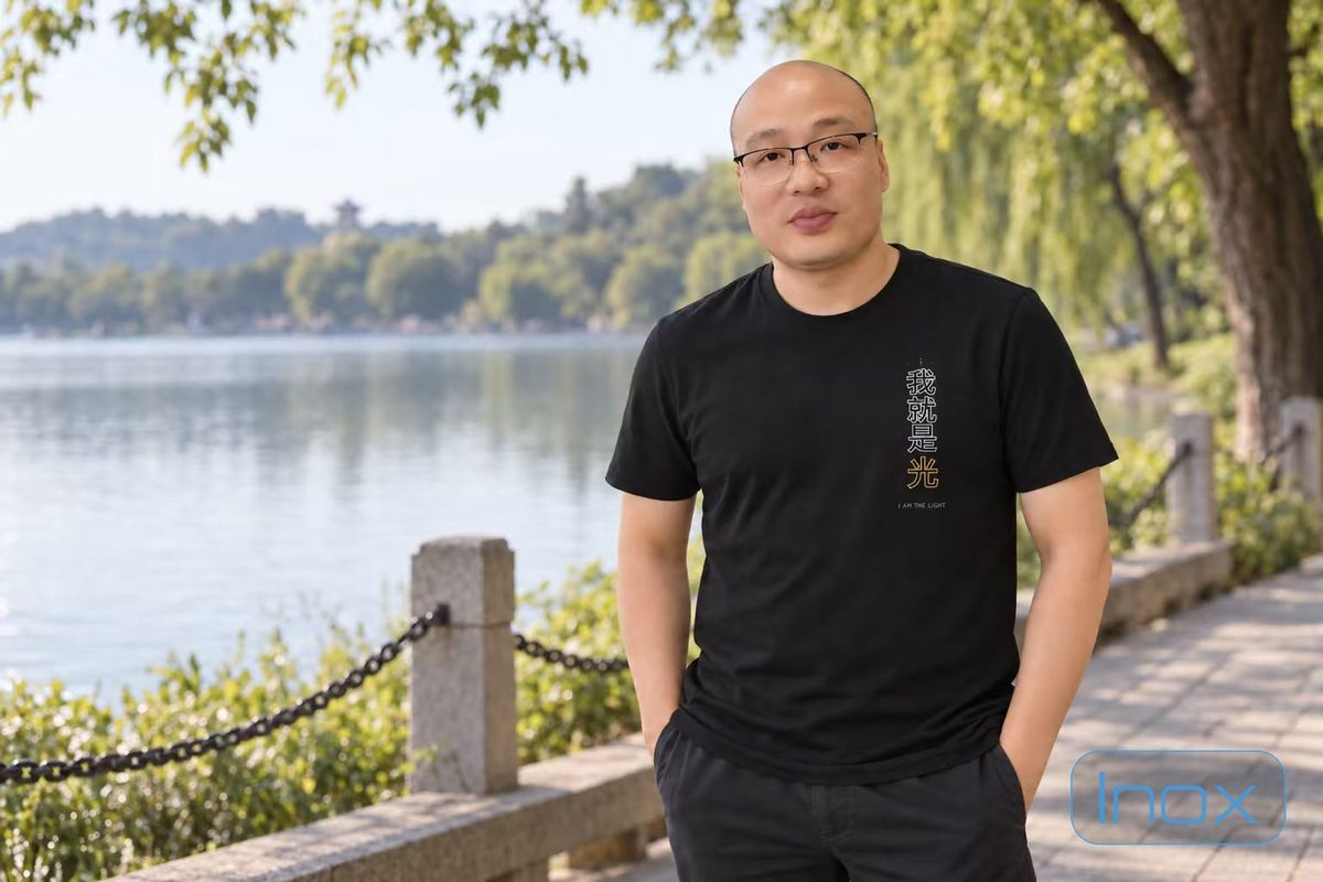 Mountain Xie, founder of Inox Appliances and partner in the SunOn manufacturing group, photographed outdoors by a lake