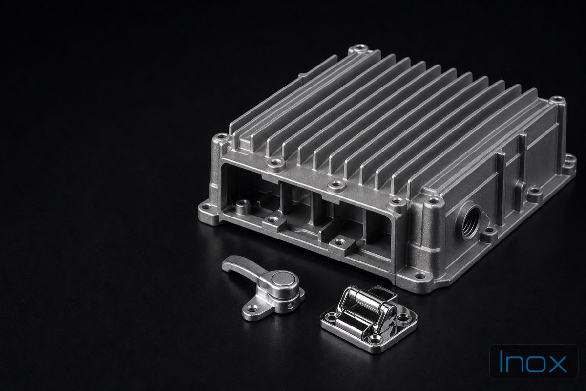 Die-cast aluminum telecom enclosure and appliance hardware