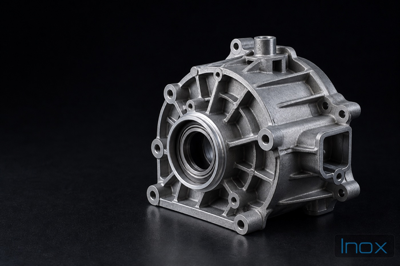 Die-cast aluminum automotive gearbox housing