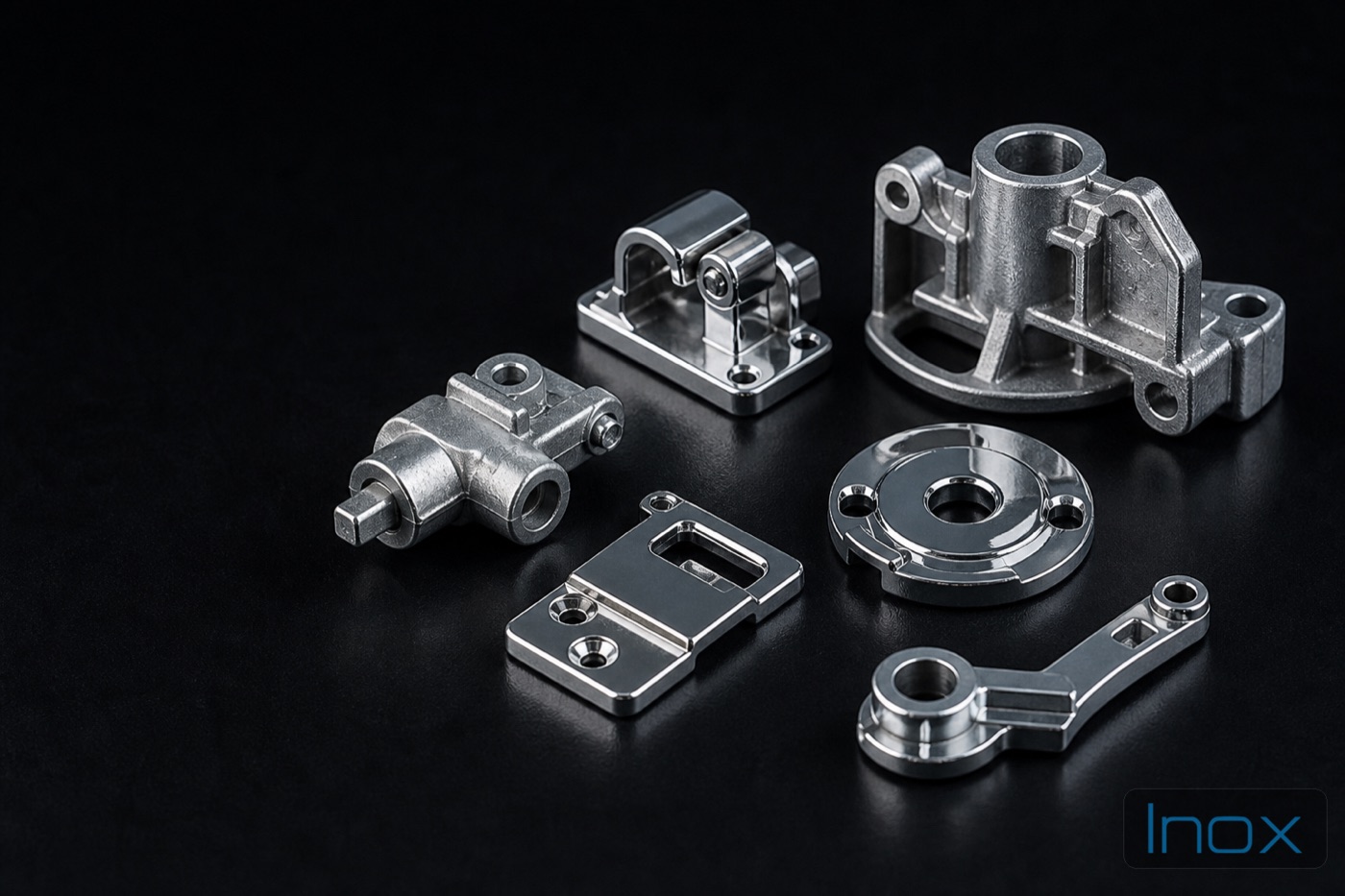 Small precise zinc die-cast parts, some chrome plated